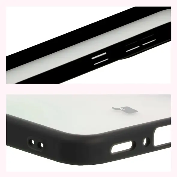 Etui Bizon Case Angelo do Samsung Galaxy A56 5G przydymione z czarną ramką