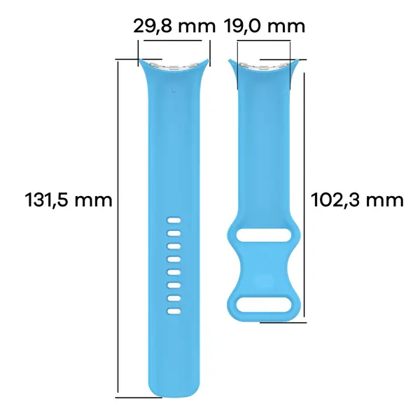 Silikonowy pasek Bizon Strap Watch Silicone do Google Pixel Watch 3 (45mm) błękitny