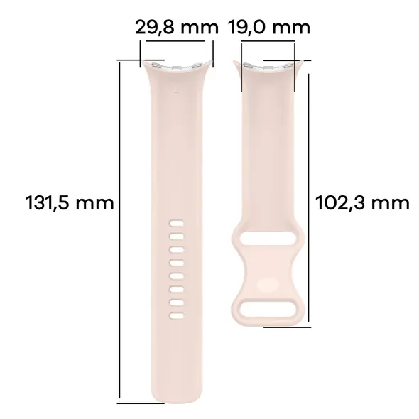 Silikonowy pasek Bizon Strap Watch Silicone do Google Pixel Watch 3 (45mm) jasnoróżowy