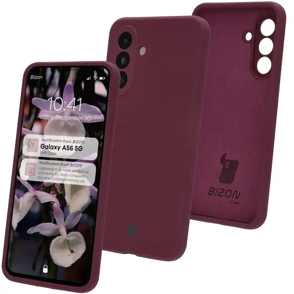 Silikonowe etui Bizon Soft Case do Samsung Galaxy A56 5G ciemnofioletowe