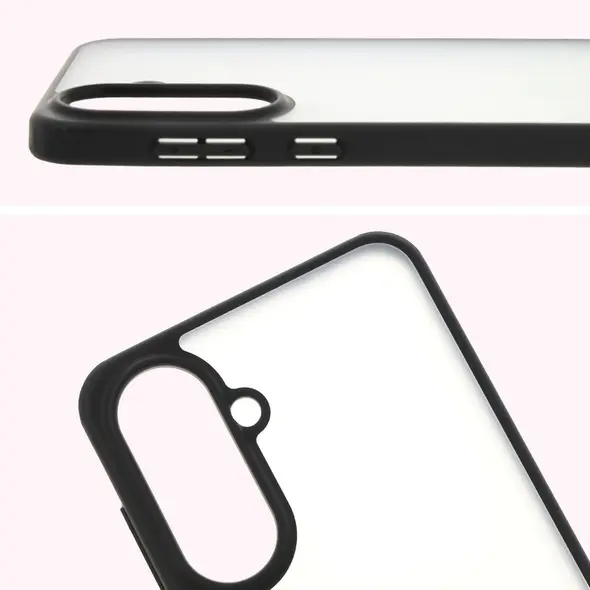 Etui Bizon Case Angelo do Samsung Galaxy A56 5G przydymione z czarną ramką