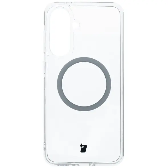 Etui z pierścieniem magnetycznym Bizon Case CrystalO do Samsung Galaxy A56 5G przezroczyste