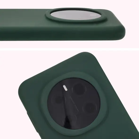 Silikonowe etui Bizon Soft Case do Honor Magic7 Pro ciemnozielone