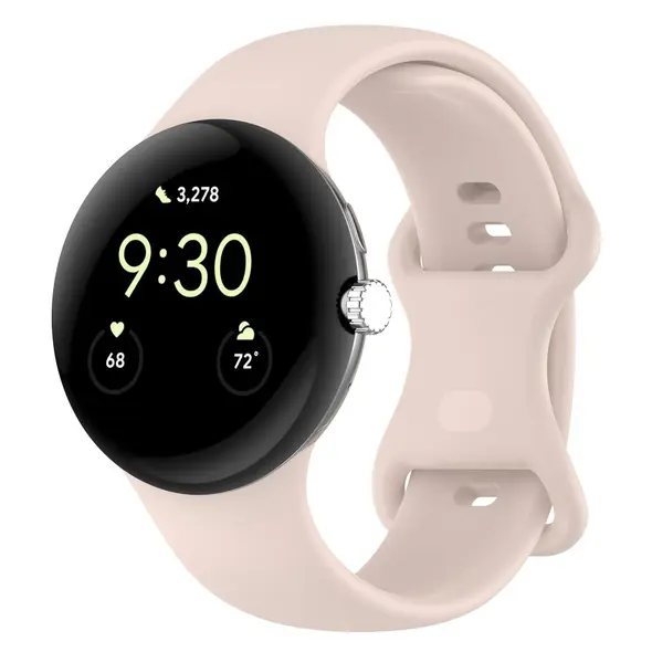 Silikonowy pasek Bizon Strap Watch Silicone do Google Pixel Watch 3 (45mm) jasnoróżowy