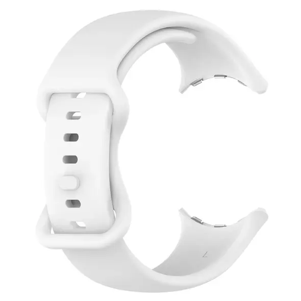 Silikonowy pasek Bizon Strap Watch Silicone do Google Pixel Watch 3 (45mm) biały