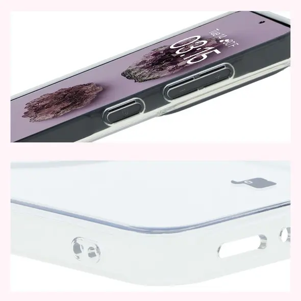 Etui z pierścieniem magnetycznym Bizon Case CrystalO do Samsung Galaxy A56 5G przezroczyste