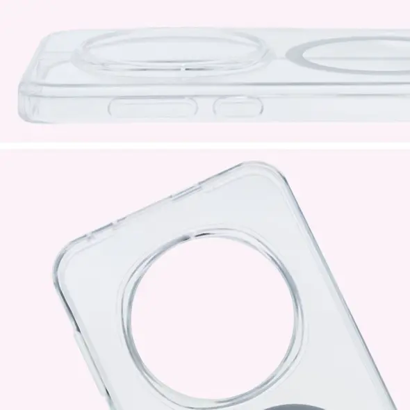 Etui z pierścieniem magnetycznym Bizon Case CrystalO do Honor Magic7 Pro przezroczyste