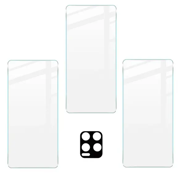 Szkło hartowane Bizon Glass Clear - 3 szt. + obiektyw Realme 8 / 8 Pro