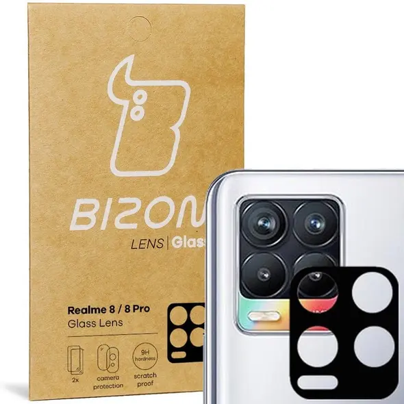 Szkło na aparat Bizon Glass Lens do Realme 8 4G / 8 Pro [2 PACK]