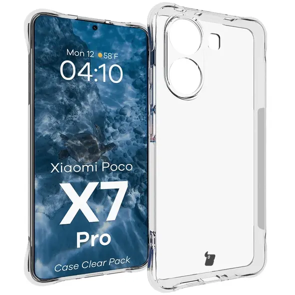 Etui + 2x szkło na ekran Bizon Case Clear Pack do Xiaomi POCO X7 Pro