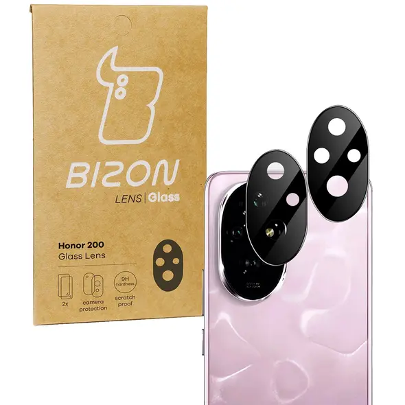 Szkło na aparat Bizon Glass Lens do Honor 200 [2 PACK]