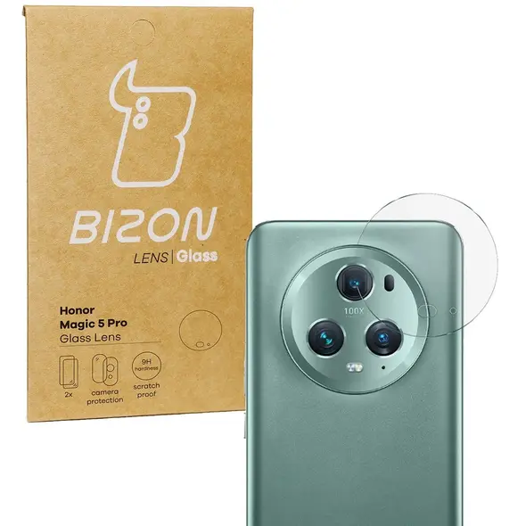 Szkło na aparat Bizon Glass Lens do Honor Magic5 Pro [2 PACK]