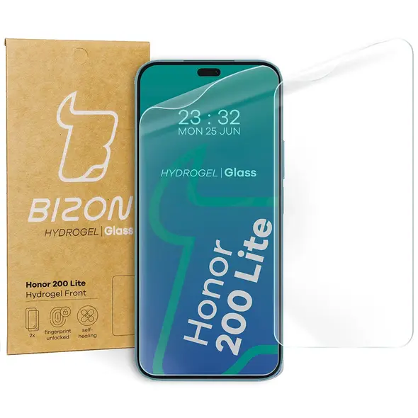 Folia hydrożelowa na ekran Bizon Glass Hydrogel Front do Honor 200 Lite [2 PACK]
