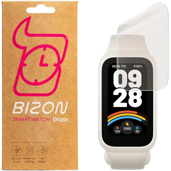 Folia matowa Bizon Glass Watch Film Sun do Xiaomi Smart Band 9 Active [2 PACK]