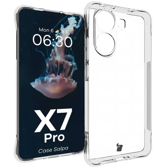 Elastyczne etui Bizon Case Salpa do Xiaomi Poco X7 Pro przezroczyste