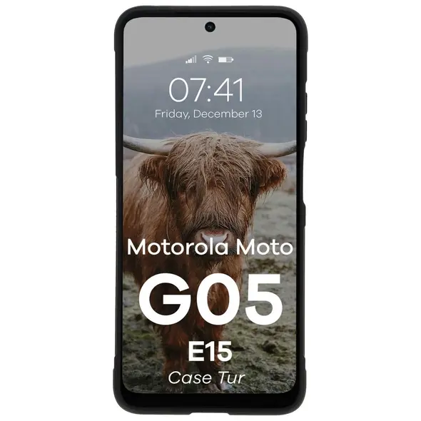 Pancerne etui Bizon Case Tur do Motorola Moto G05 / E15 czarne