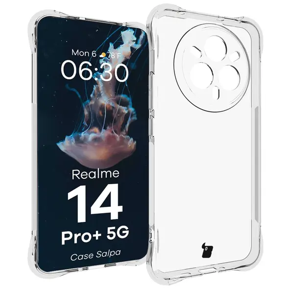 Elastyczne etui Bizon Case Salpa do Realme 14 Pro+ 5G przezroczyste
