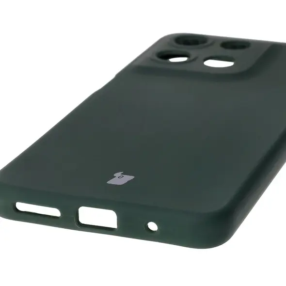 Silikonowe etui Bizon Soft Case do Motorola Moto G15 / G15 Power ciemnozielone