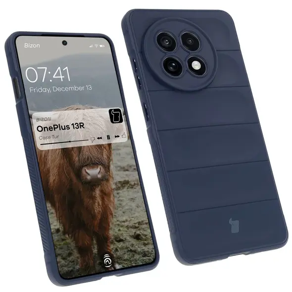 Pancerne etui Bizon Case Tur do OnePlus 13R granatowe