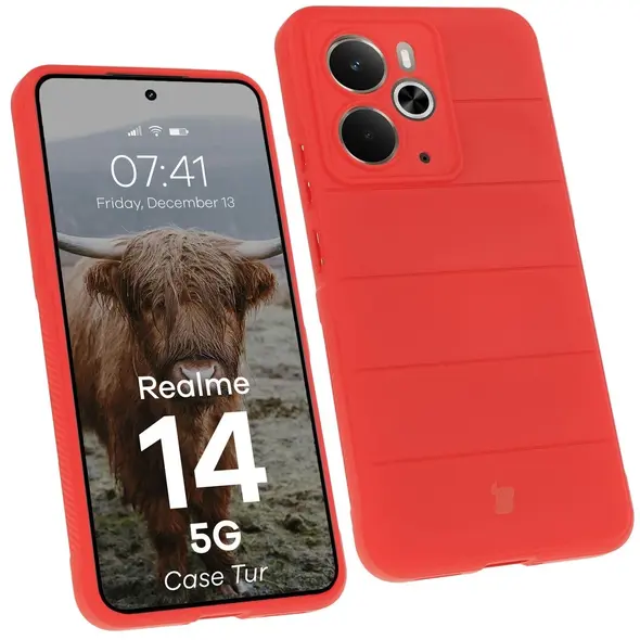 Pancerne etui Bizon Case Tur do Realme 14 5G czerwone