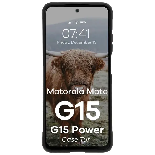 Pancerne etui Bizon Case Tur do Motorola Moto G15 / G15 Power czarne