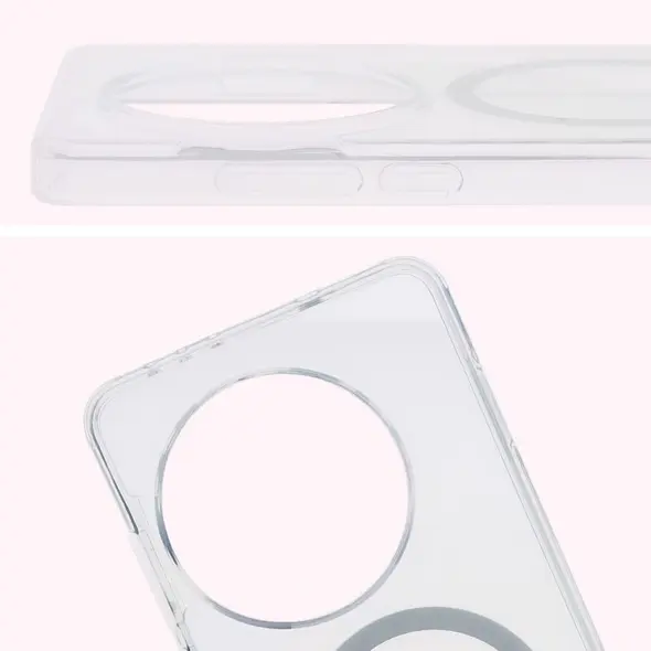 Etui z pierścieniem magnetycznym Bizon Case CrystalO do OnePlus 13R przezroczyste