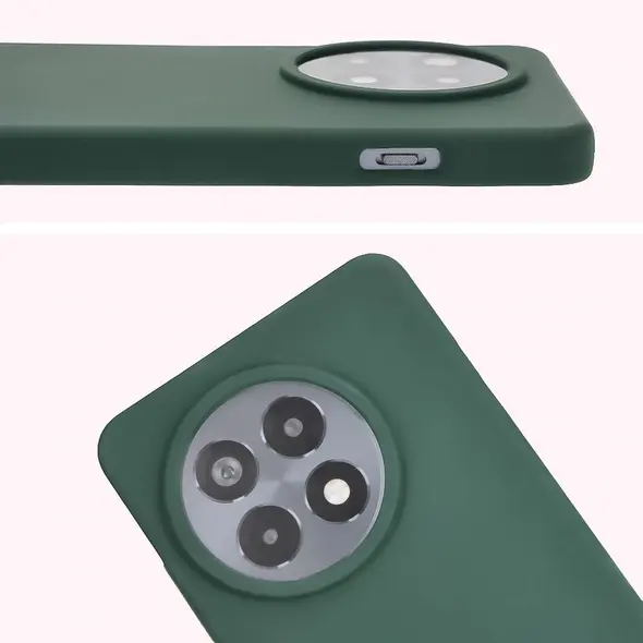 Silikonowe etui Bizon Soft Case do OnePlus 13R ciemnozielone