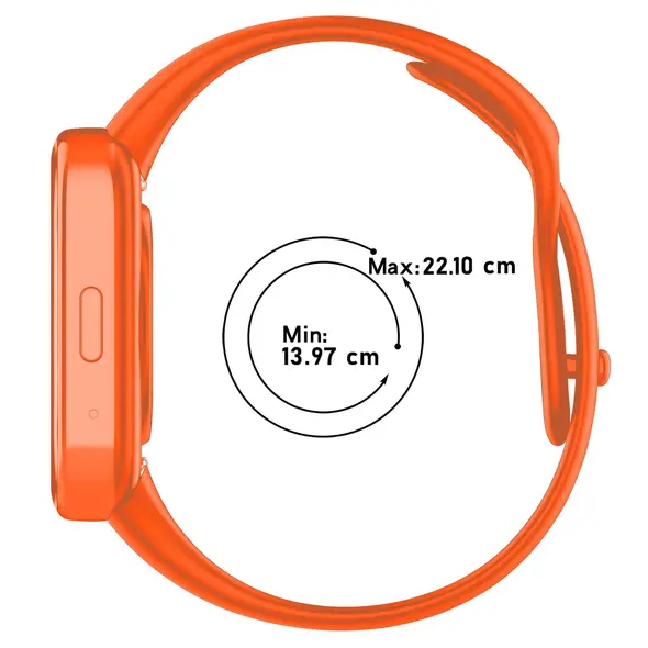 Pasek Bizon Strap Watch Dots do Xiaomi Redmi Watch 3 Active pomarańczowy