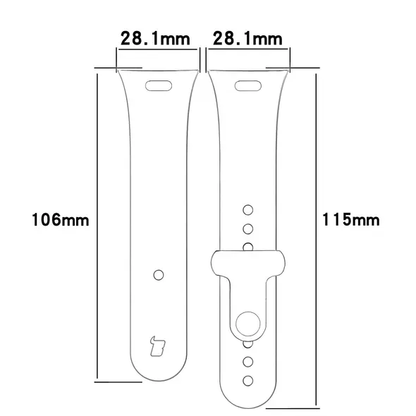 Pasek Bizon Strap Watch Nessy do Xiaomi Redmi Watch 3 czarny