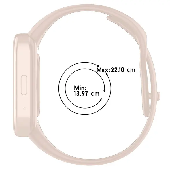 Pasek Bizon Strap Watch Dots do Xiaomi Redmi Watch 3 Active jasnoróżowy