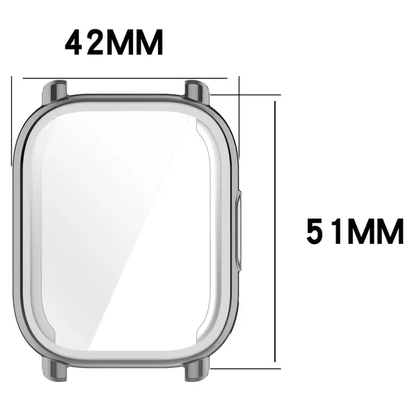 Etui z osłoną ekranu Bizon Case Watch Felipe do Xiaomi Redmi Watch 5 Lite srebrne