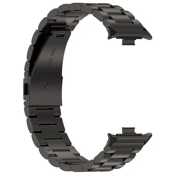 Pasek ze stali nierdzewnej Bizon Strap Watch Aura do Xiaomi Redmi Watch 4 / Smart Band 8 Pro / 9 Pro czarny