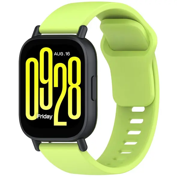 Silikonowy pasek Bizon Strap Watch Silicone do Xiaomi Redmi Watch 5 Lite / 5 Active jasnozielony