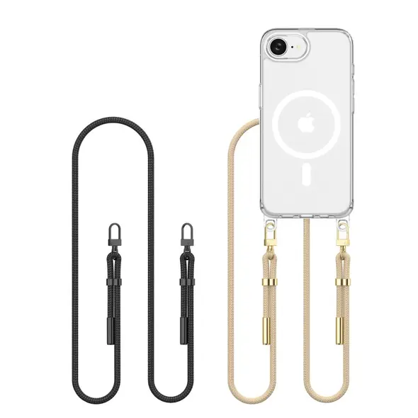 Etui Tech-Protect Flexair Chain MagSafe Apple iPhone 16e Black & Taupe
