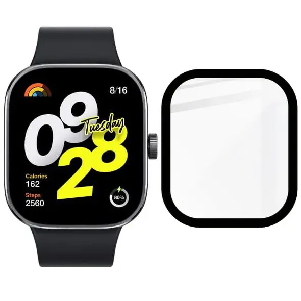 Szkło hybrydowe Bizon Glass Watch Edge Hybrid do Redmi Watch 4 czarne