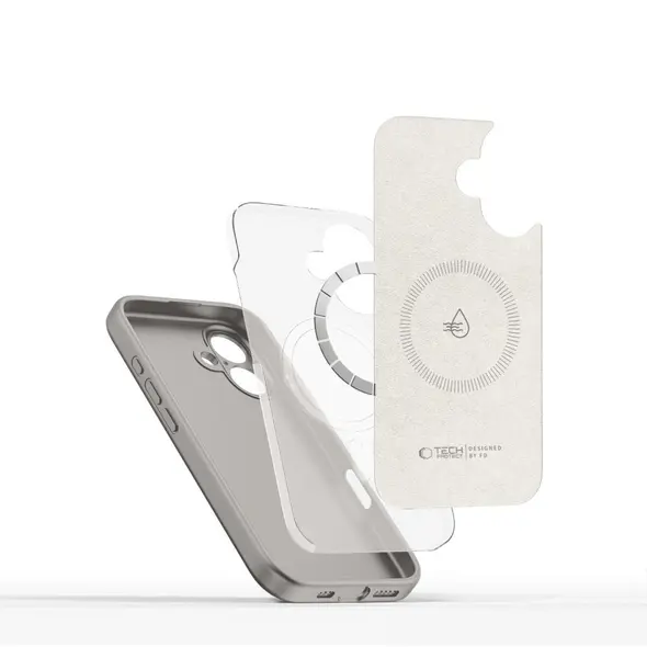 Etui Tech-Protect Liquid Silicone MagSafe Apple iPhone 16e Stone Grey