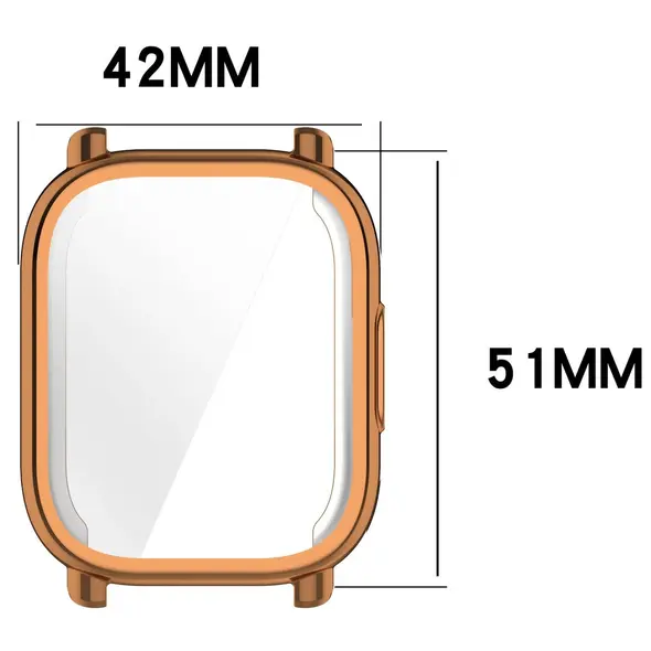 Etui z osłoną ekranu Bizon Case Watch Felipe do Xiaomi Redmi Watch 5 Lite różowozłote