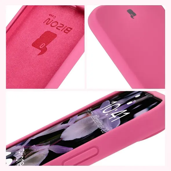 Silikonowe etui Bizon Soft Case do Apple iPhone 16e fuksja