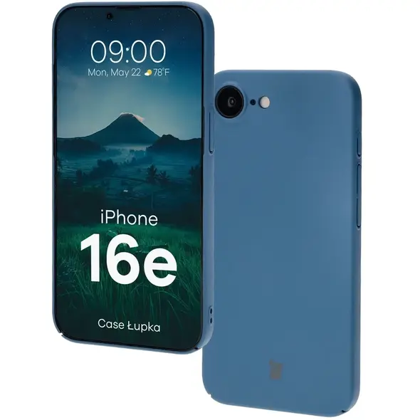 Etui Bizon Case Łupka do Apple iPhone 16e niebieskie