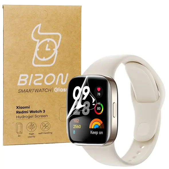 Folia hydrożelowa na ekran Bizon Glass Hydrogel do Xiaomi Redmi Watch 3 [2 PACK]