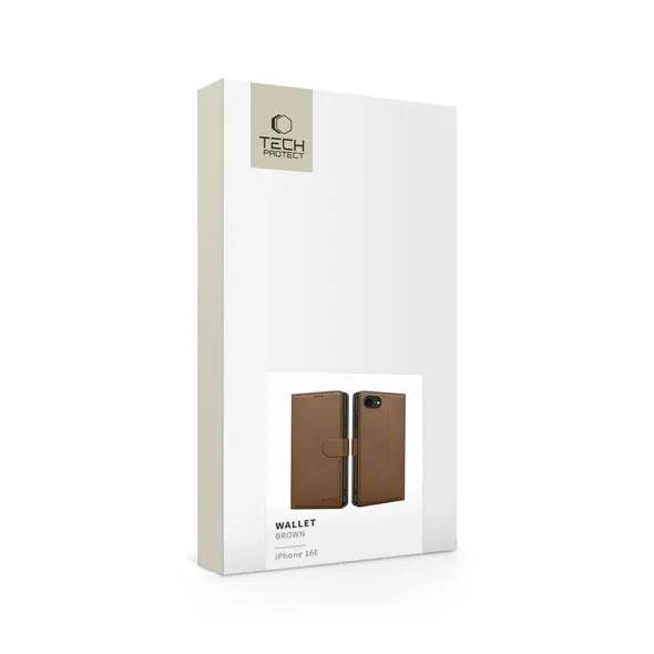 Etui z klapką Tech-Protect Wallet Apple iPhone 16e Brown