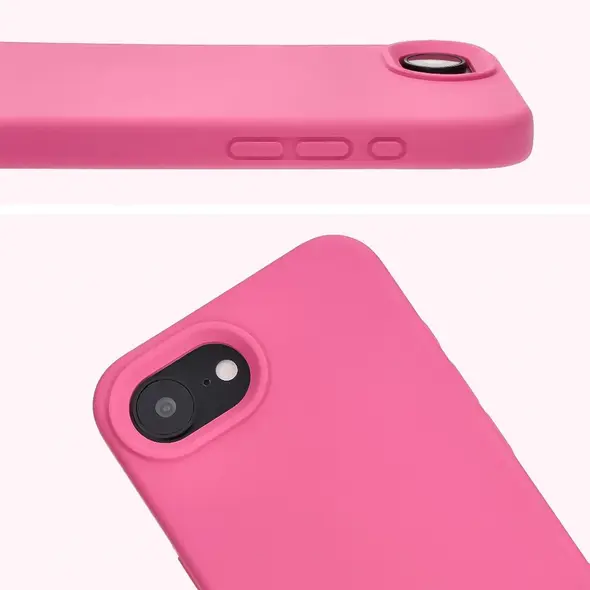 Silikonowe etui Bizon Soft Case do Apple iPhone 16e fuksja