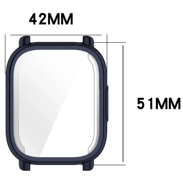 Etui z osłoną ekranu Bizon Case Watch Felipe do Xiaomi Redmi Watch 5 Lite niebieskie