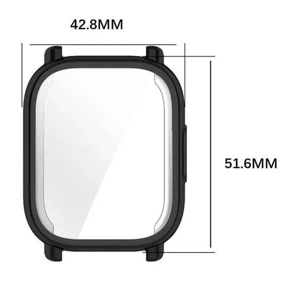 Etui z osłoną ekranu Bizon Case Watch Felipe do Xiaomi Redmi Watch 5 Active czarne