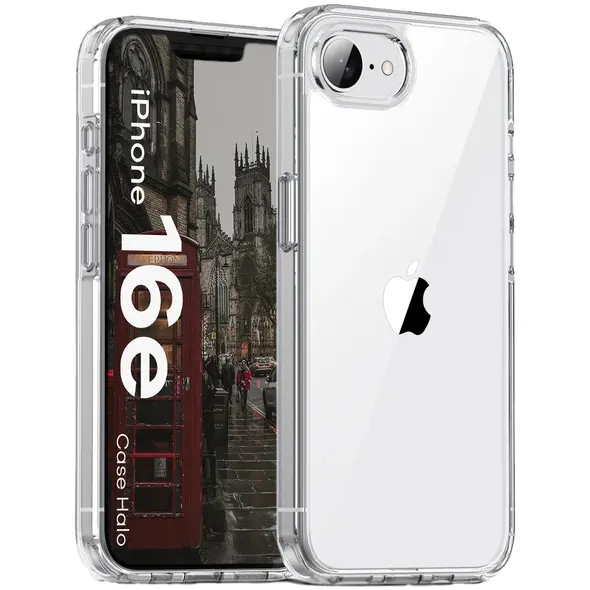 Etui Bizon Case Halo do Apple iPhone 16e przezroczyste