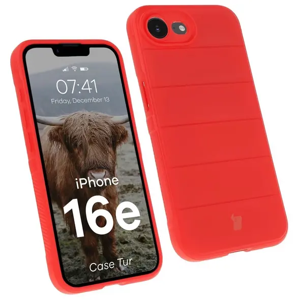 Pancerne etui Bizon Case Tur do Apple iPhone 16e czerwone