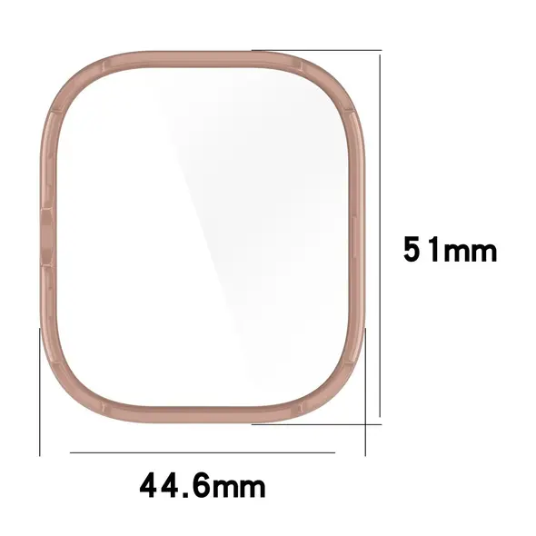 Etui ze szkłem do zegarka Bizon Case+Glass Watch do Xiaomi Redmi Watch 5 różowe