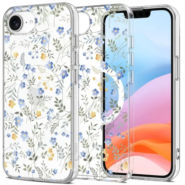 Etui Tech-Protect Flexair MagSafe Apple iPhone 16e Spring Flowers