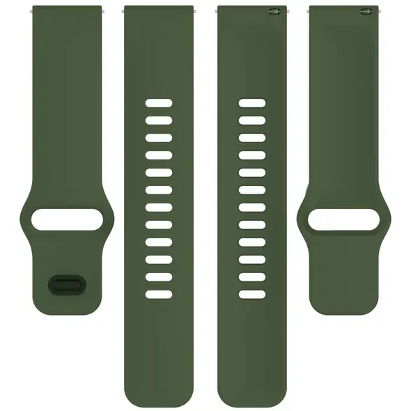 Silikonowy pasek Bizon Strap Watch Silicone do Xiaomi Redmi Watch 5 Lite / 5 Active ciemnozielony