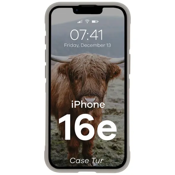 Pancerne etui Bizon Case Tur do Apple iPhone 16e jasnoszare